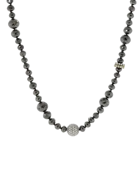 1878 White and Black Diamond Necklace