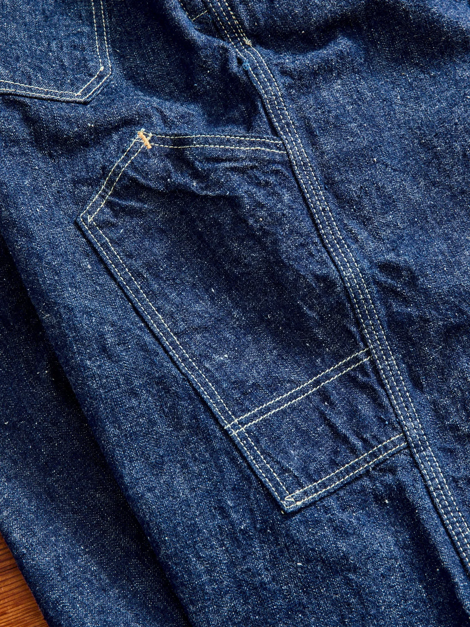 1930's Denim Overall in Indigo One Wash