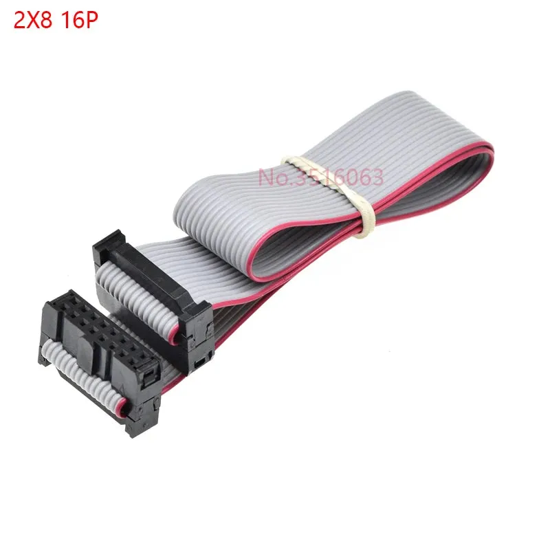 2Pcs 2.54Mm Pitch Fc-6/8/10/14/16/20/40/50 Pin 30Cm Jtag Isp Download Cable Gray Flat Ribbon Data Ca