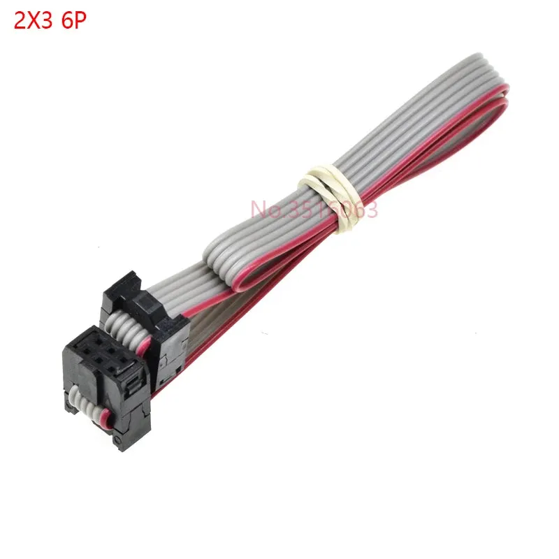 2Pcs 2.54Mm Pitch Fc-6/8/10/14/16/20/40/50 Pin 30Cm Jtag Isp Download Cable Gray Flat Ribbon Data Ca