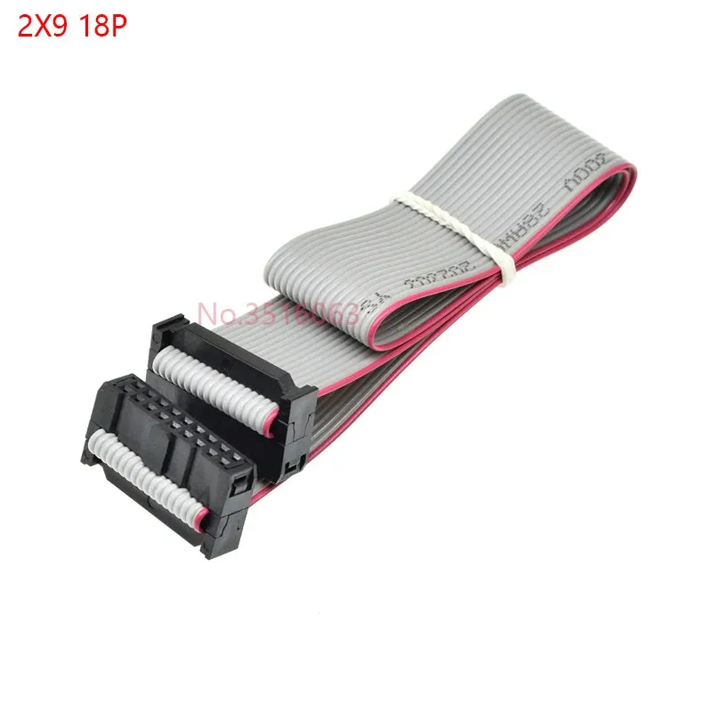 2Pcs 2.54Mm Pitch Fc-6/8/10/14/16/20/40/50 Pin 30Cm Jtag Isp Download Cable Gray Flat Ribbon Data Ca