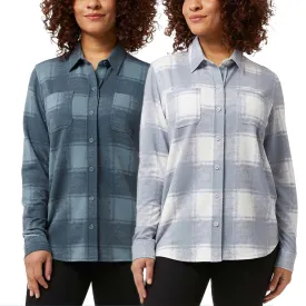 32 Degrees Women's 4-way Stretch Soft Button-Up Shirt
