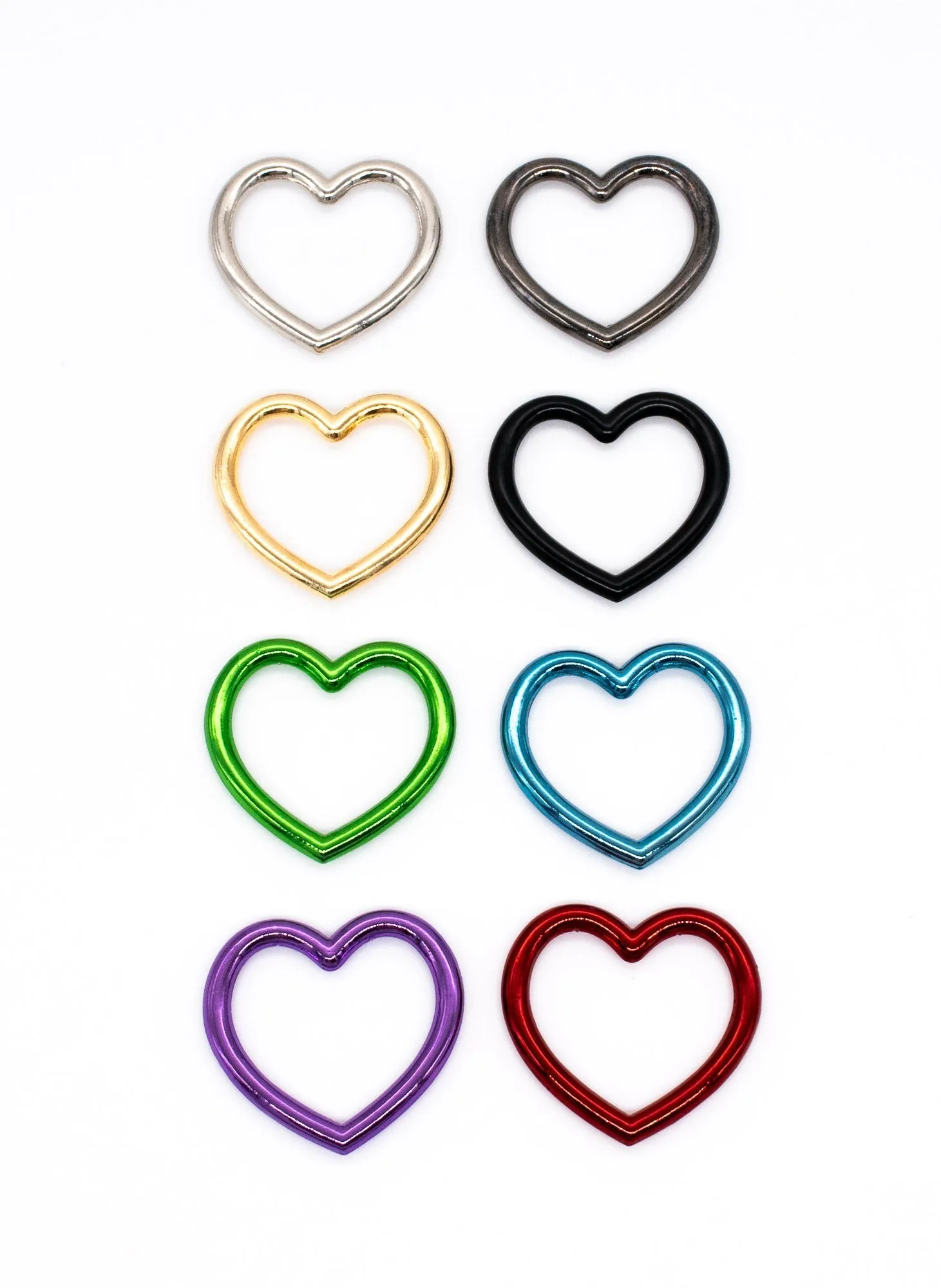 3/8" Matte Black Heart Ring Pink Vegan Leather Martingale Collar
