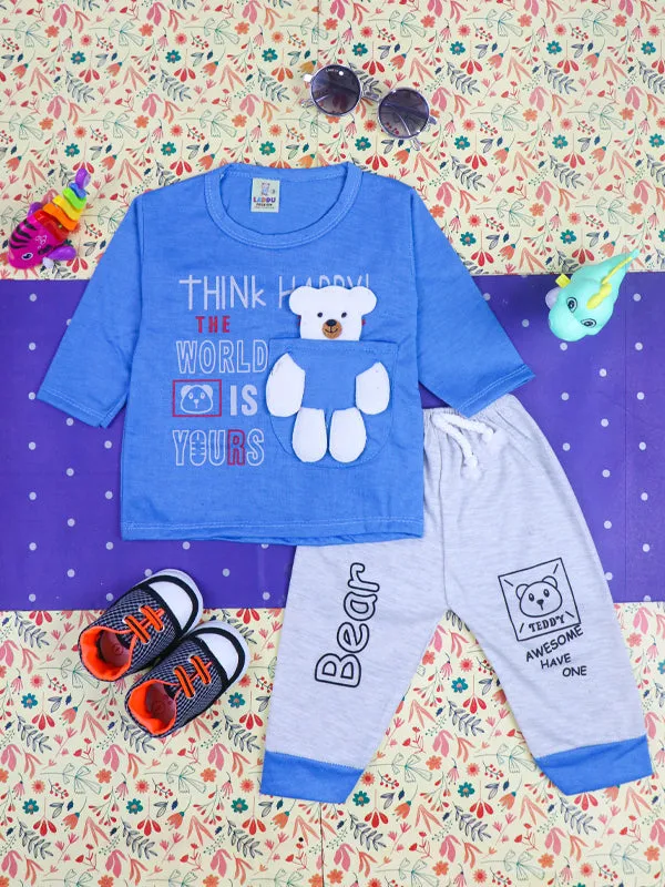 3Mth - 9Mth Teddy Blue Baba Suit For Newborns HG NBS99
