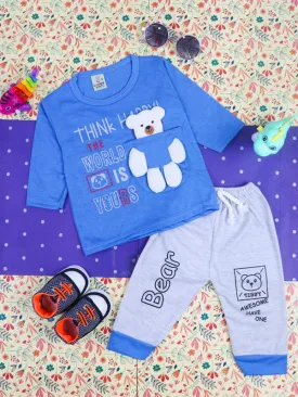 3Mth - 9Mth Teddy Blue Baba Suit For Newborns HG NBS99