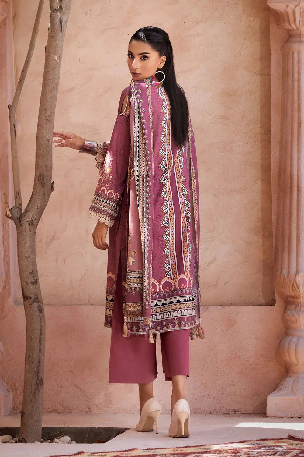 3PC Printed Unstitched Lawn Suit KLA-2686