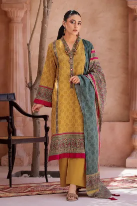 3PC Printed Unstitched Lawn Suit KLA-2688