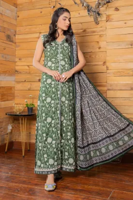 3PC Printed Unstitched Lawn Suit KLA-2807