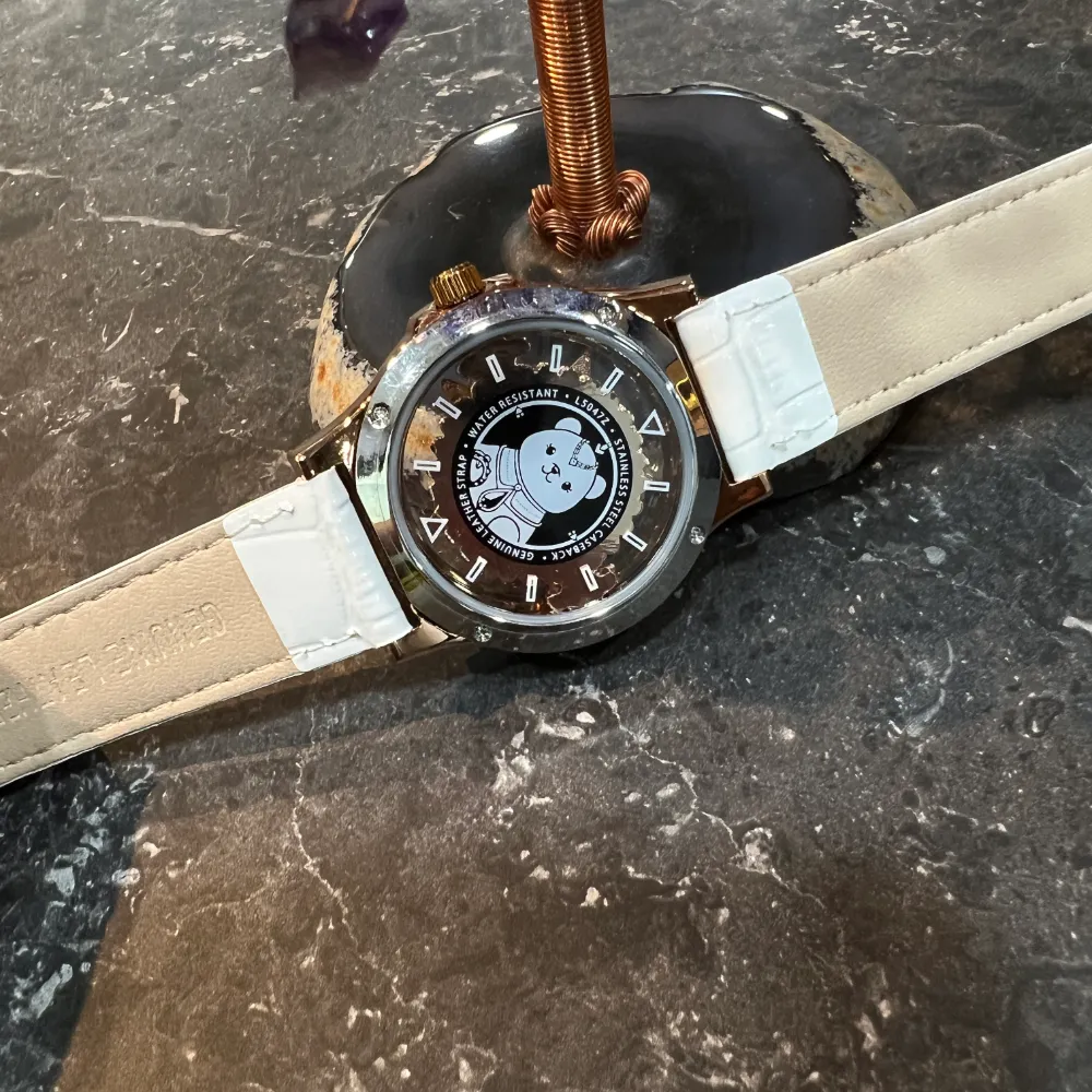AG Collective White Leather Strap Women Watch L 5047 RGW-RG