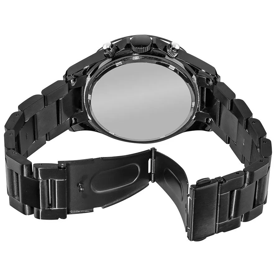 Akribos Xxiv Ultimate Chronograph Black Ion-plated Steel Bracelet Men's Watch AK616WT