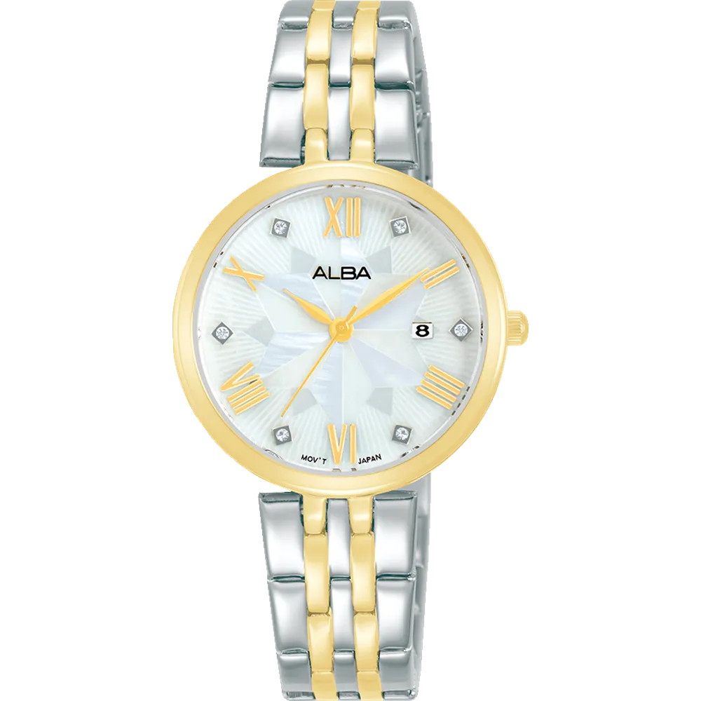 Alba Fashion Analogue Stainless Steel Mother of Pearl Dial Watch AH7Z80X1