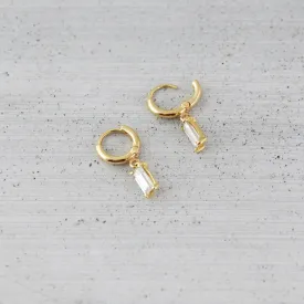 Allure baguette sleeper Earring (single) - 14K/ 18K Gold