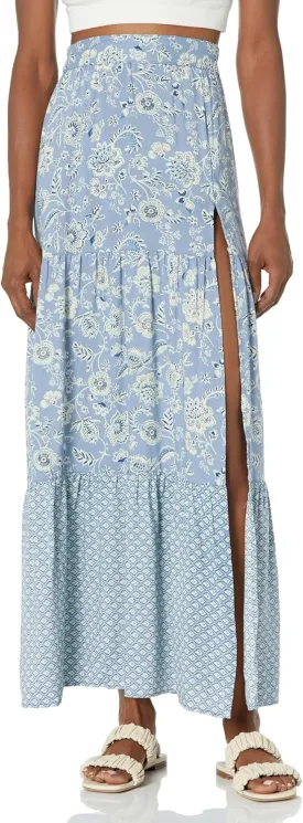 Angie Women's Printed Maxi Skirt with Side Slit