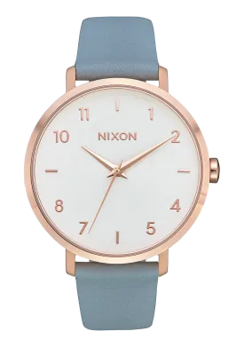 Arrow Leather - Rose Gold / Blue