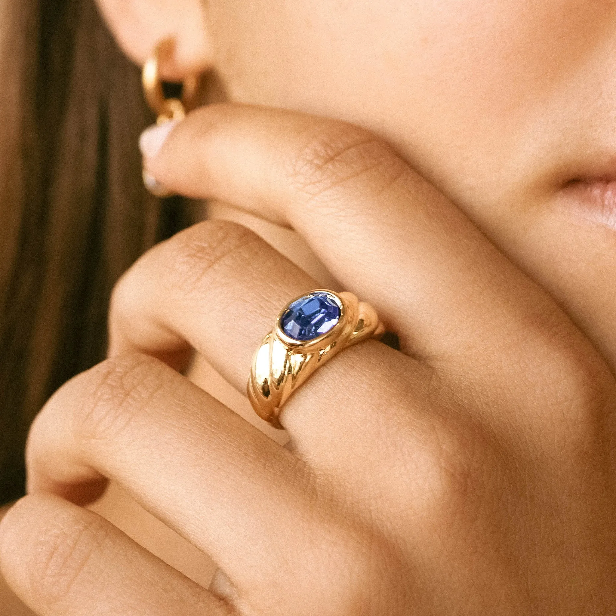 Aubrey Ring - Sapphire Blue
