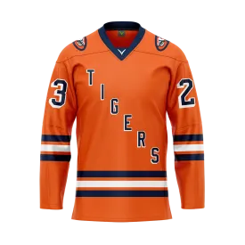 Auburn Orange Custom Sublimated With Twill Authentic Replica Jersey