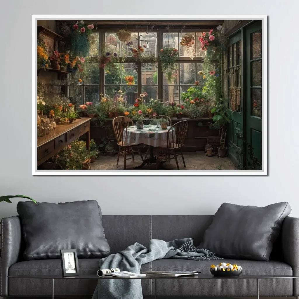 Backyard Floral Kitchen
