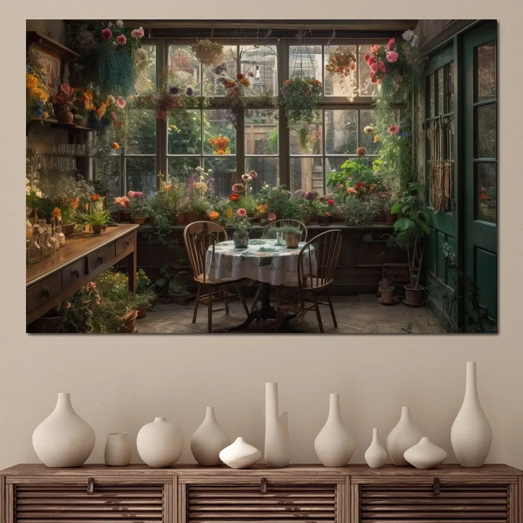 Backyard Floral Kitchen