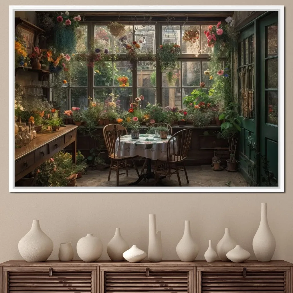 Backyard Floral Kitchen