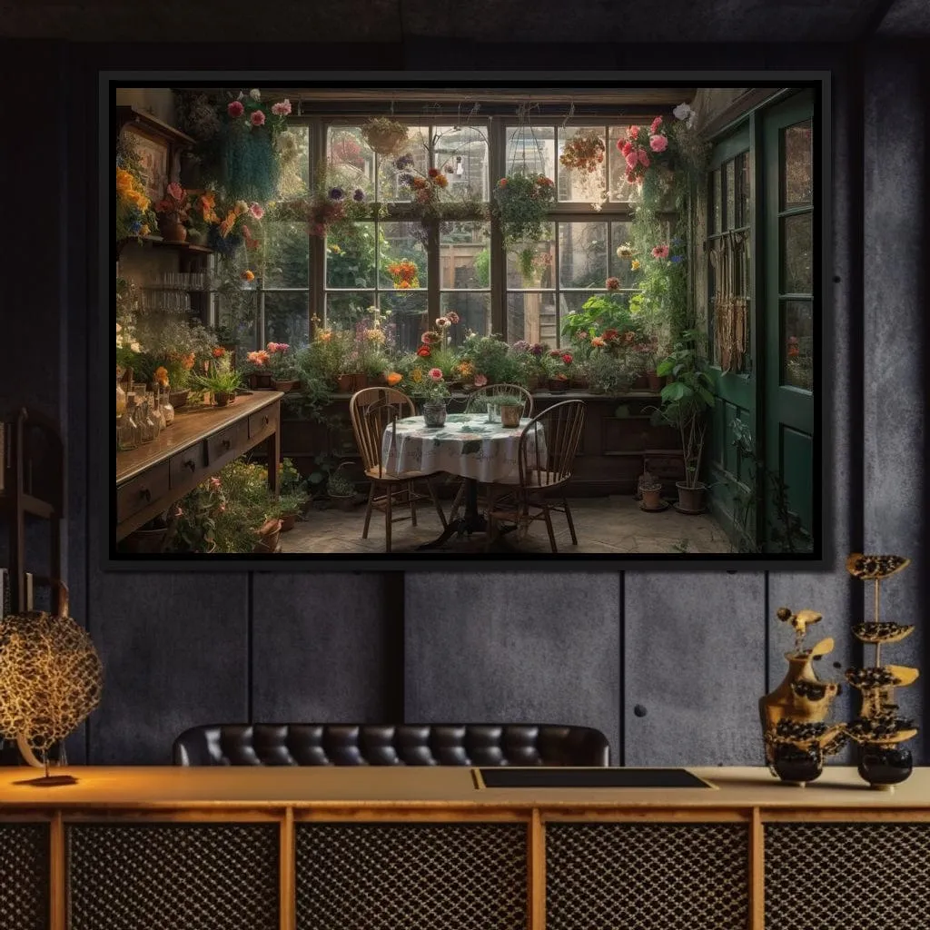 Backyard Floral Kitchen
