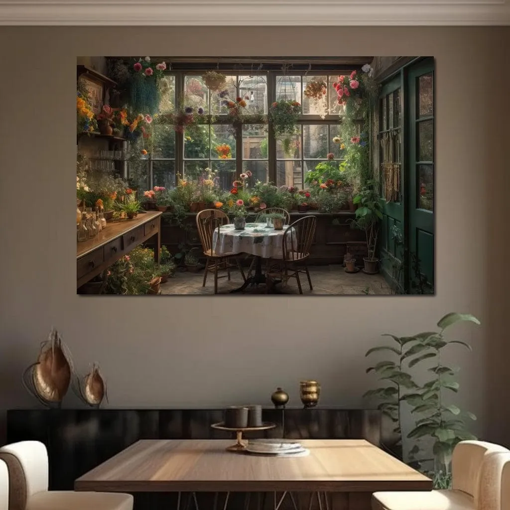 Backyard Floral Kitchen