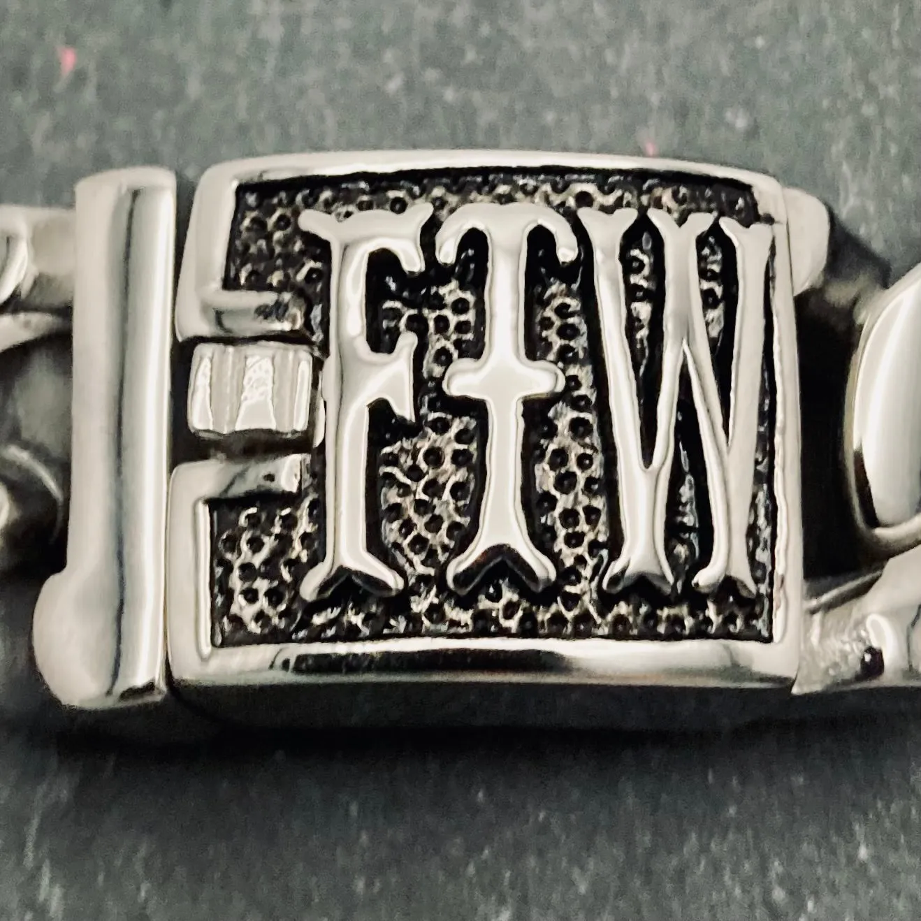 Bagger Bracelet - "EASY BIKER" - FTW Polished - 3/4" wide - B118