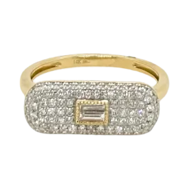 BAGUETTE & PAVÉ RING