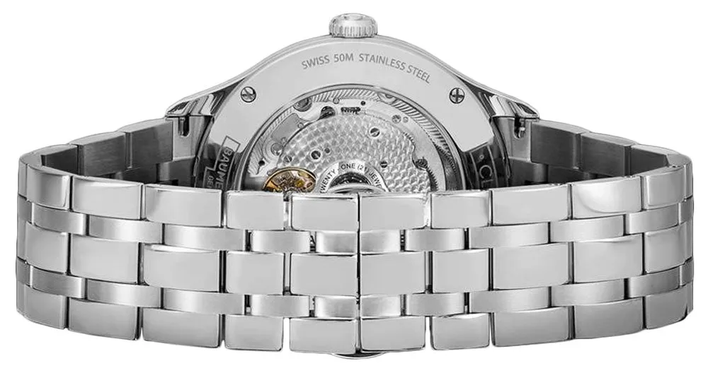 Baume & Mercier Clifton Baumatic COSC Automatic Stainless Steel White Dial Date Mens Watch M0A10505