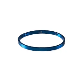 BG300BL B.Tiff Simplicity Narrow Blue Sapphire Stainless Steel Bangle Bracelet