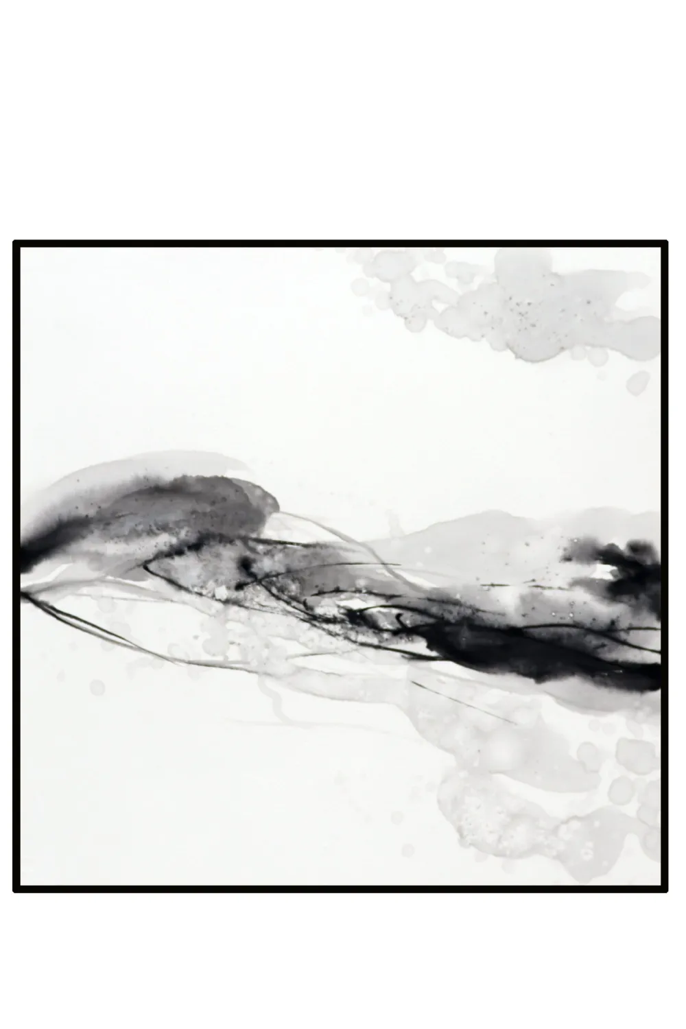 Black Abstract Oil Painting | Liang & Eimil Flow II