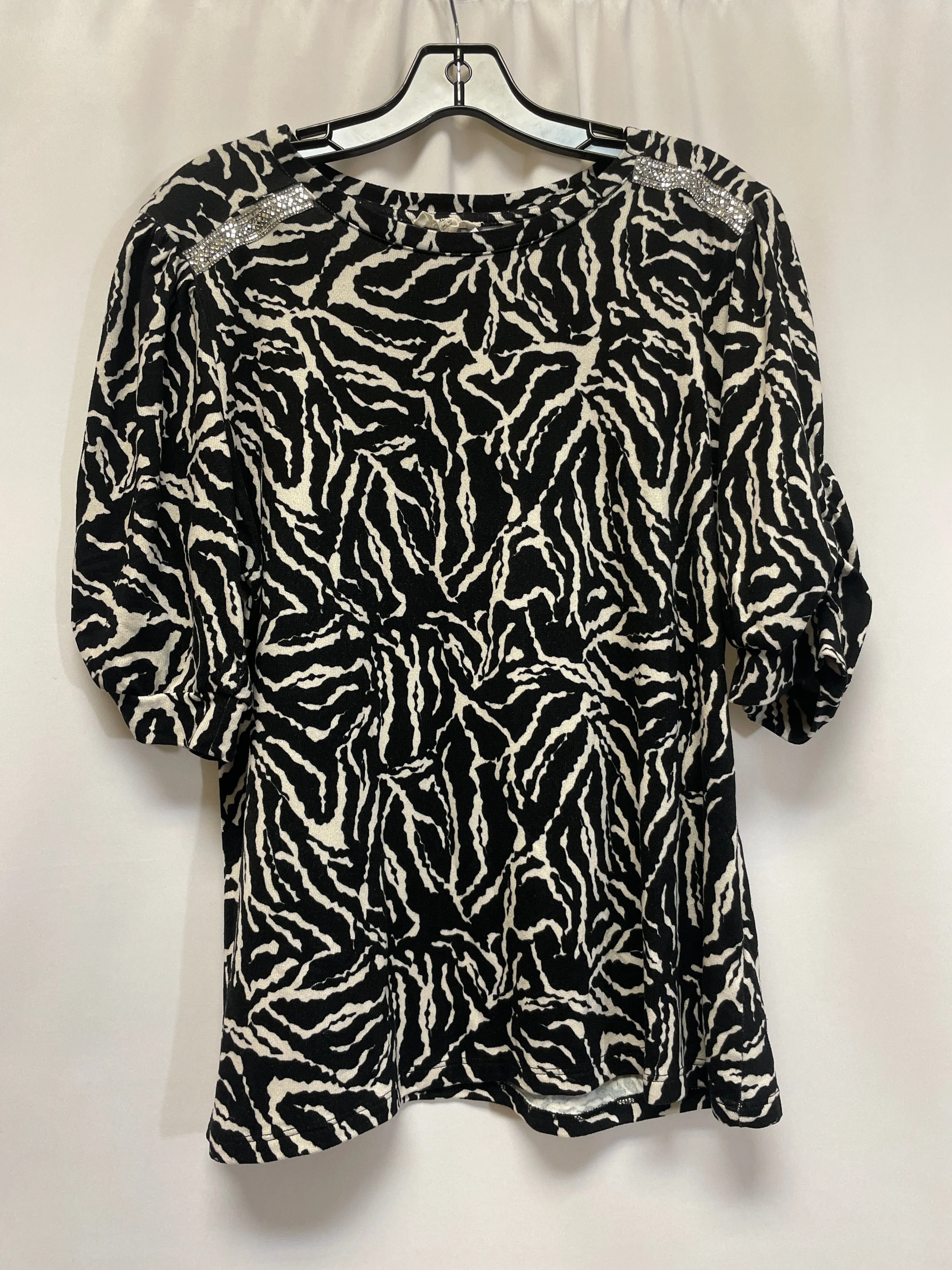 Stylish Black & Cream Adjustable Overalls - Size XL