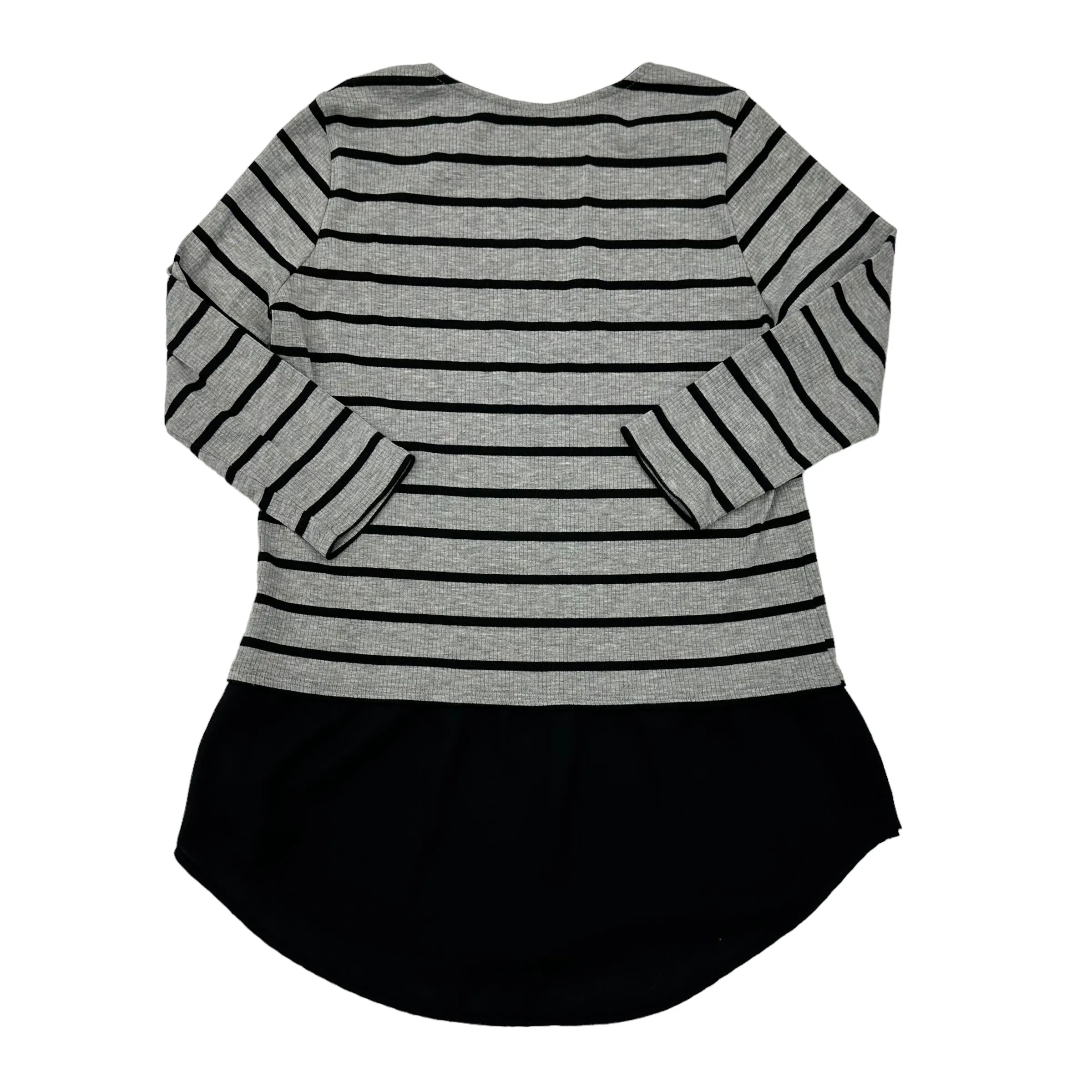 BLACK & GREY TOP 3/4 SLEEVE by RED HAUTE Size:M