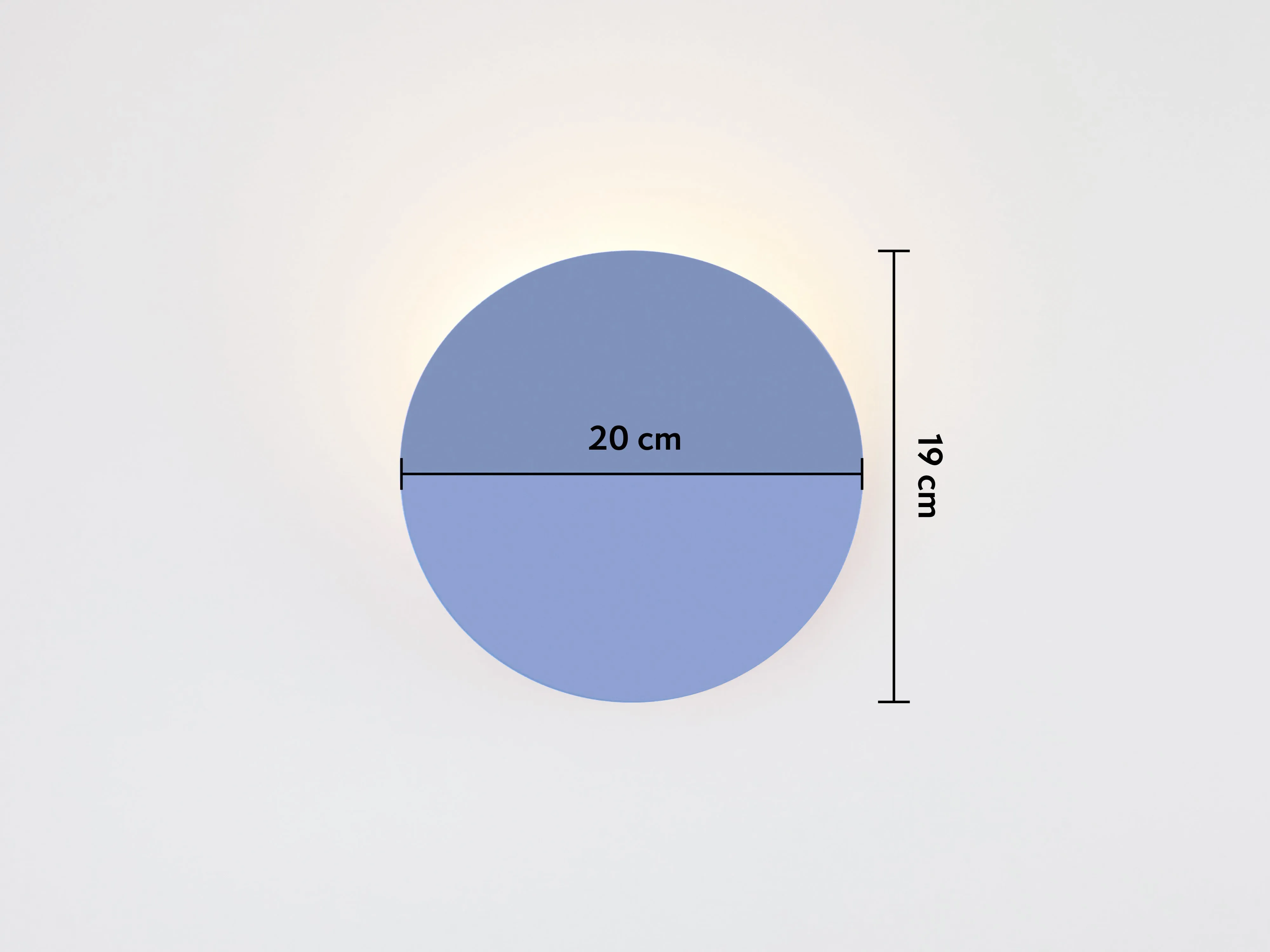 Blue diffuser wall light