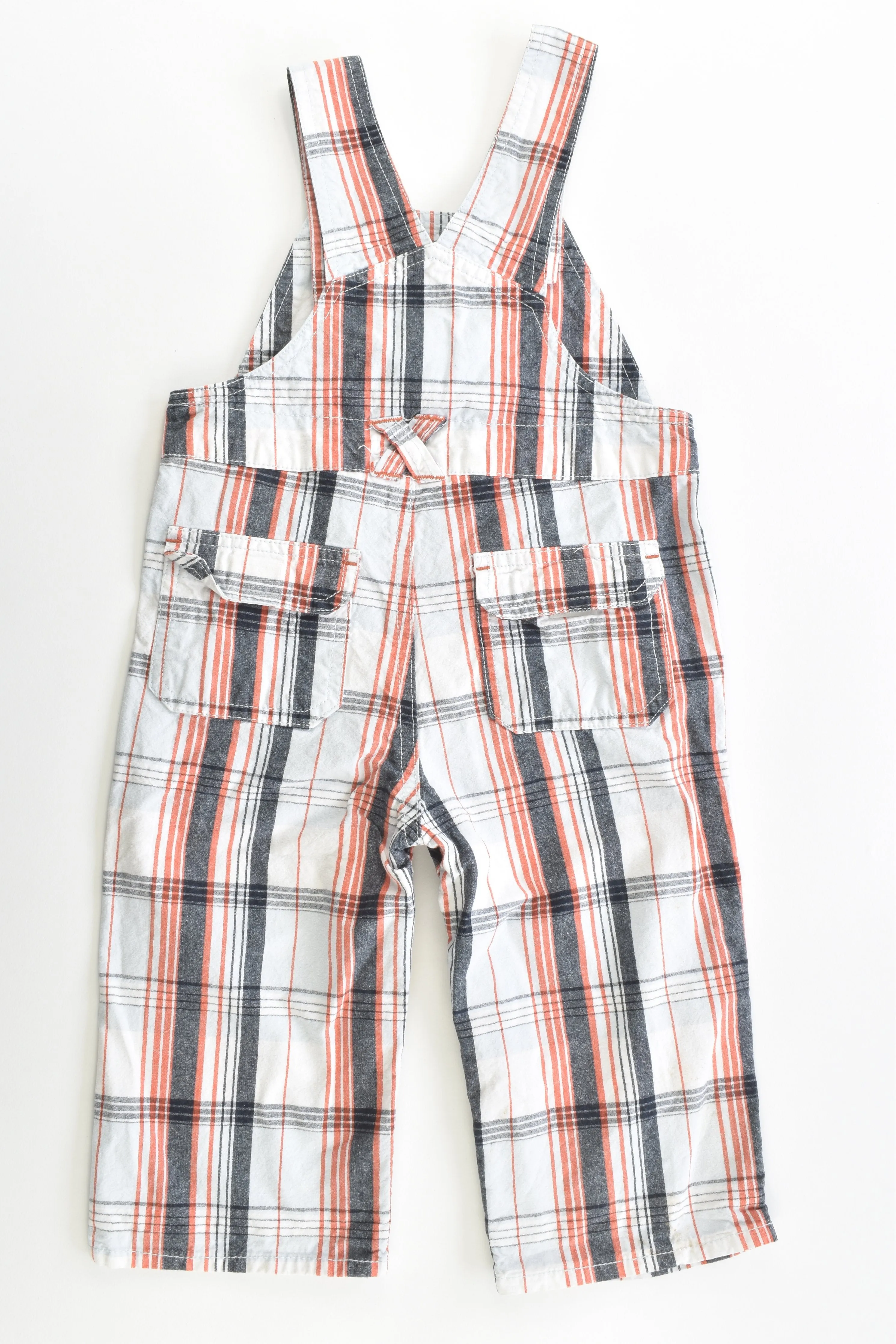 Charlie & Me Size 0 (6-12 months) Checked Overalls