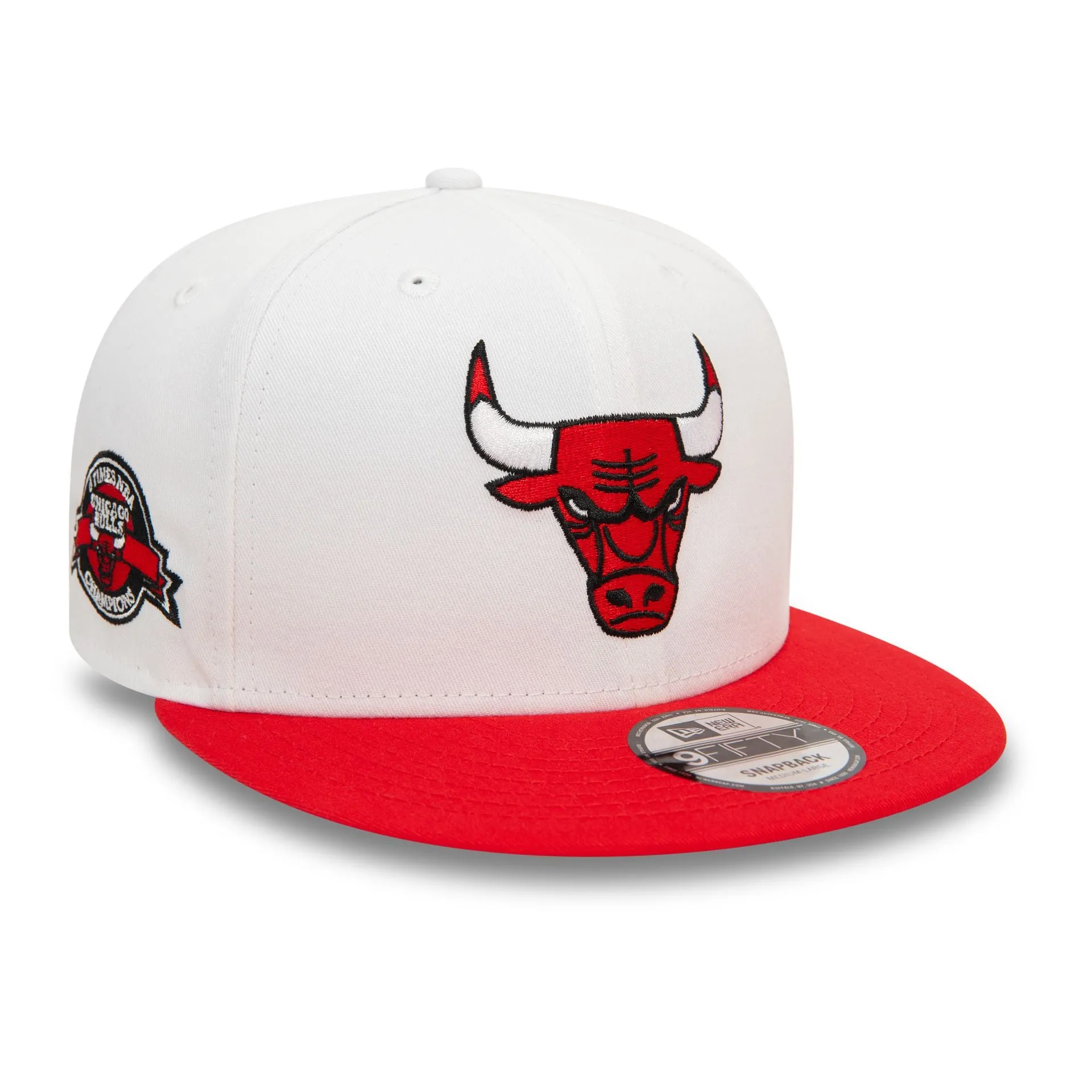Chicago Bulls White Crown Patch Red 9FIFTY Snapback Cap
