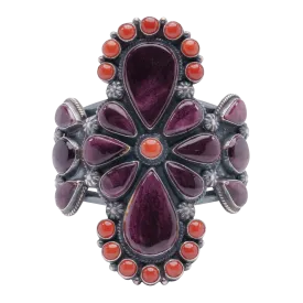 Coral & Spiny Oyster Shell Cuff | Anthony Skeets