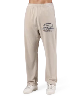 Delight Logo Pile Pants - Ivory