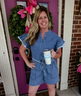 Denim Romper