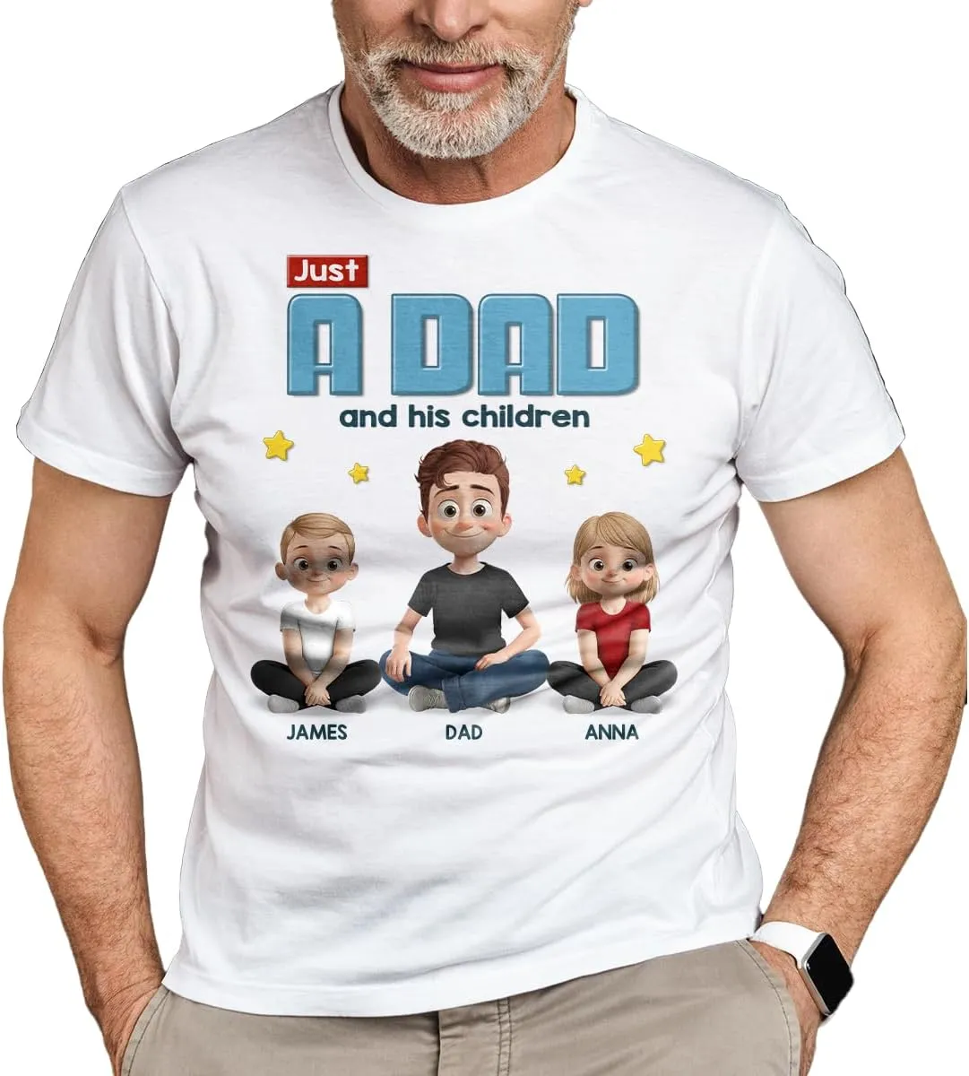 DOPTIKA Custom T-Shirts for Men, Fathers Day Shirt Gifts for Dad, Grandpa, Dad Birthday Gift, Custom Grandpa Papa Shirt