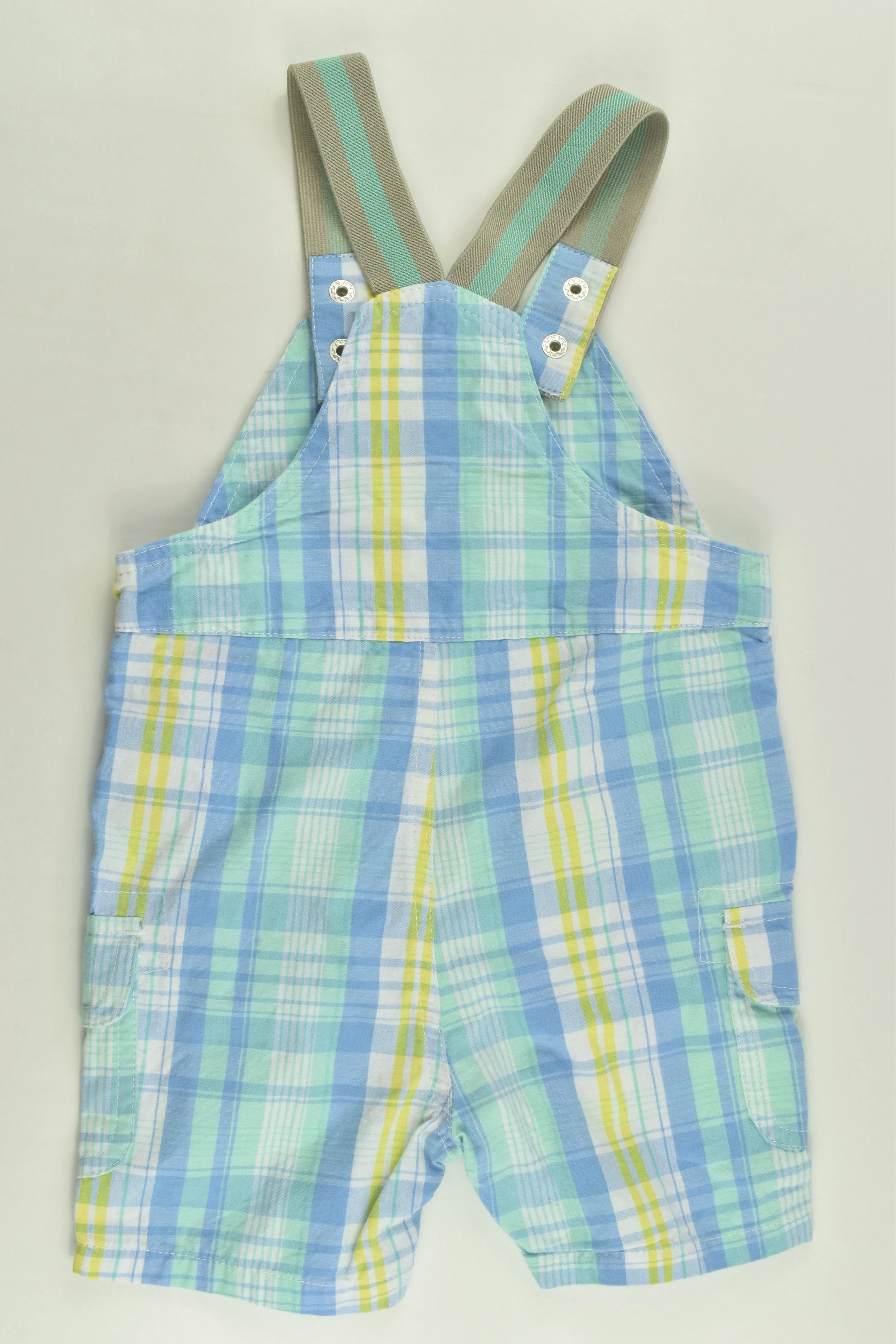 Dymples Size 0 Checked Lightweight Short Overalls