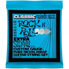Ernie Ball Classic Pure Nickel Extra Slinky Electric Guitar Strings 8-38