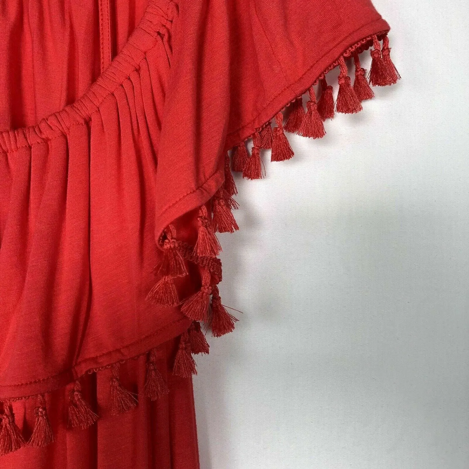 Fever Sleeveless Womens Size 1X Dark Pink Shirt Top Blouse Fringe