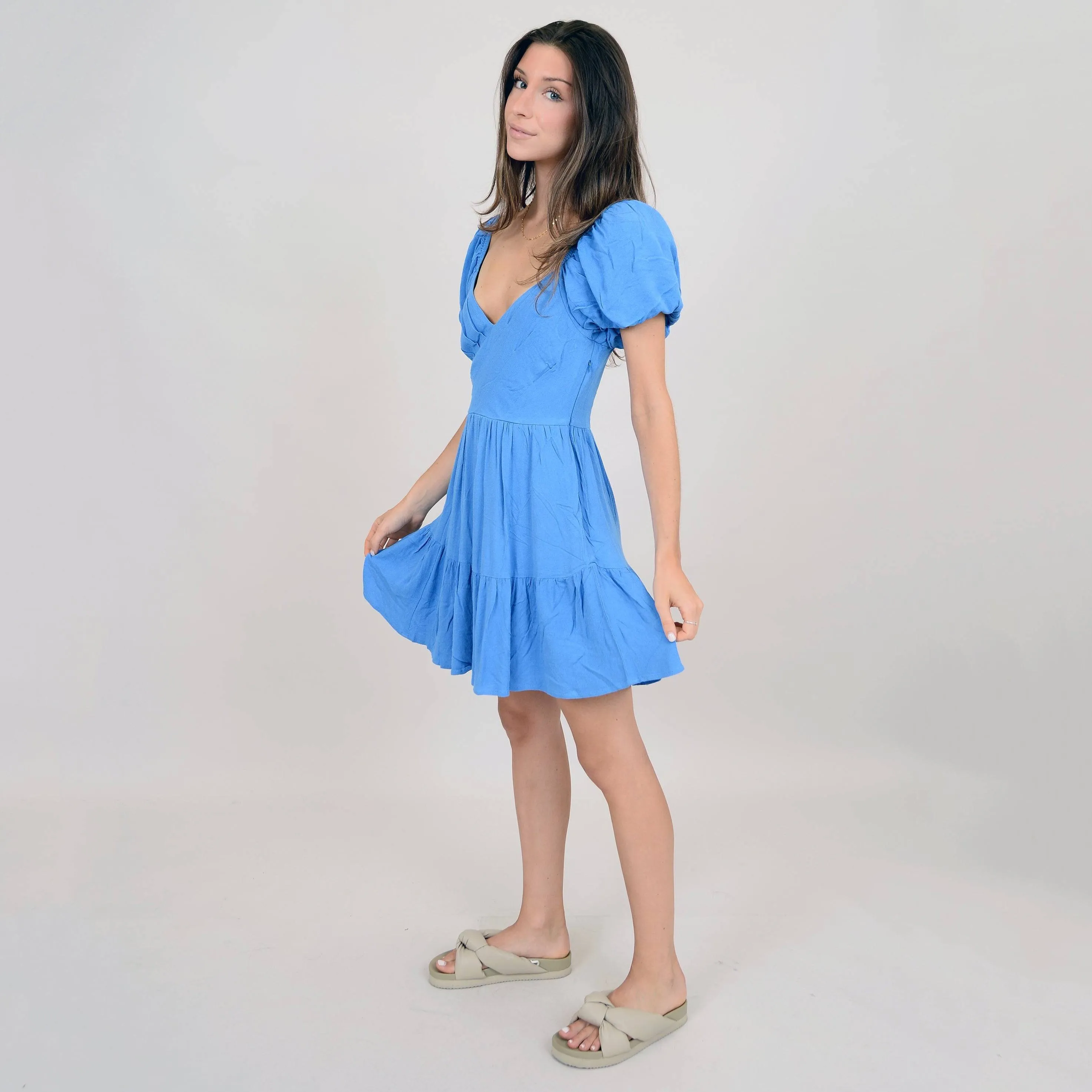 Floret Crepe Tiered Dress *