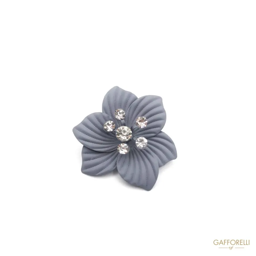 Flower Shape Button with Rhinestones - Art. A279