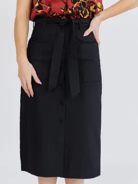 Frances Skirt - Black Denim