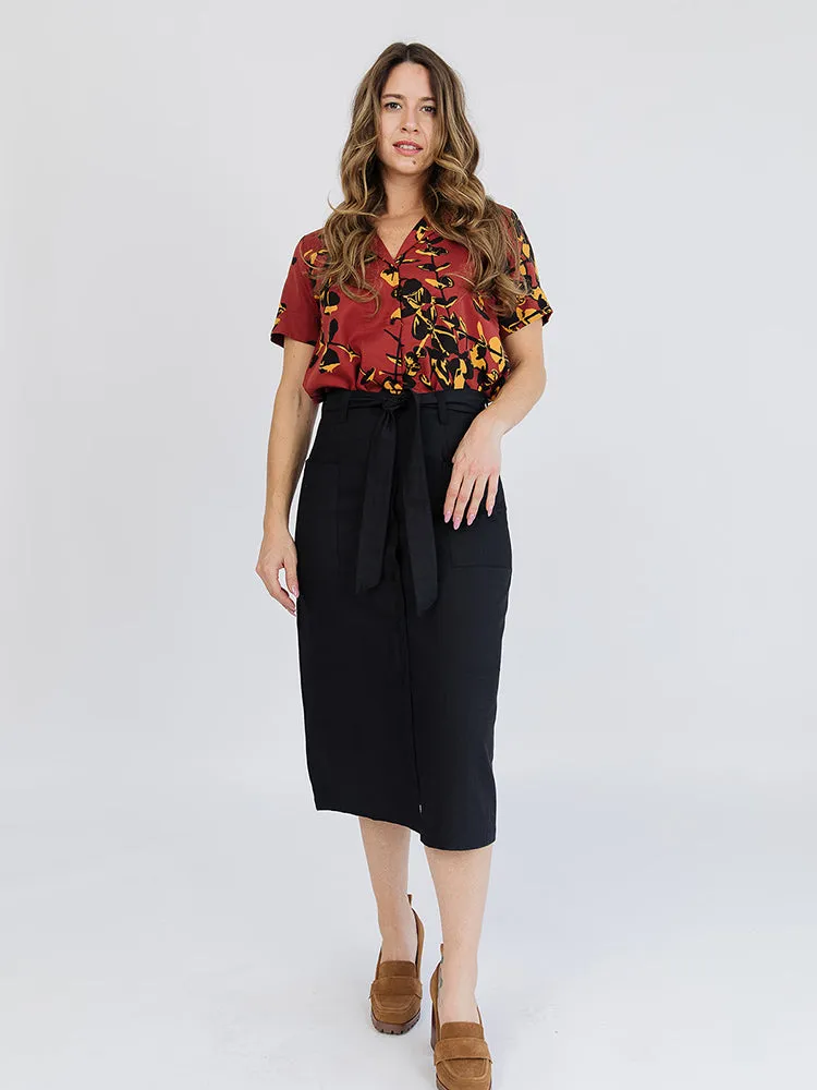 Frances Skirt - Black Denim