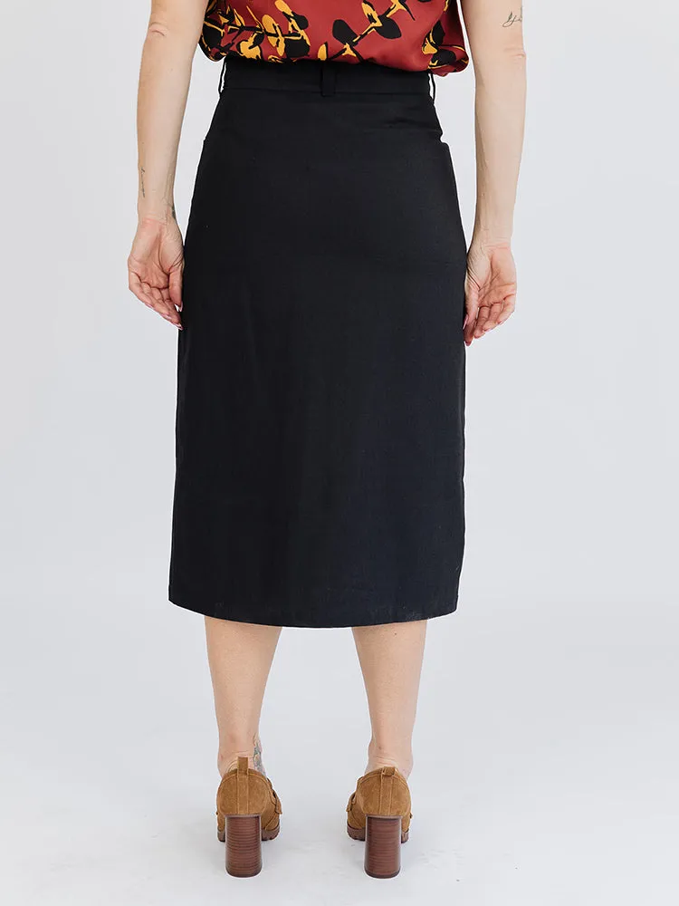 Frances Skirt - Black Denim