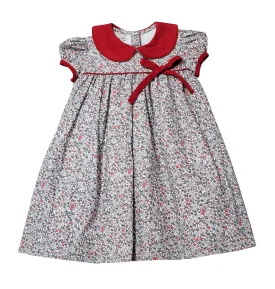 Girl's "Callie & Carter" Christmas Floral Cotton Dress
