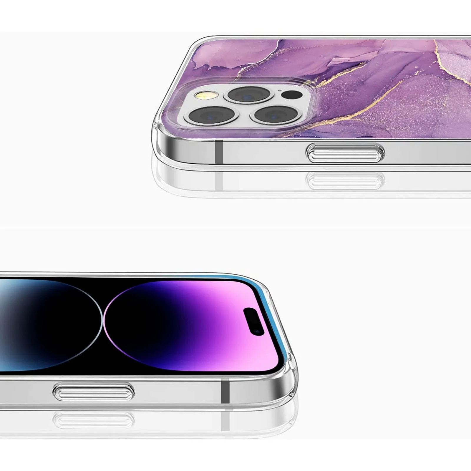 Inspire Series Purple Marble Case  - iPhone 14 Pro - CP00352