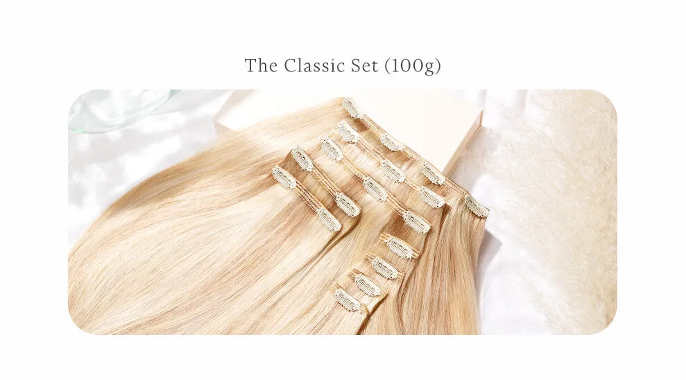 Jet Black, 16" Classic Clip-In Hair Extensions, #1 | 100g
